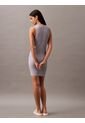 Vestido Gris Corto Sculpted De Punto De Canalé Calvin Klein de Calvin Klein