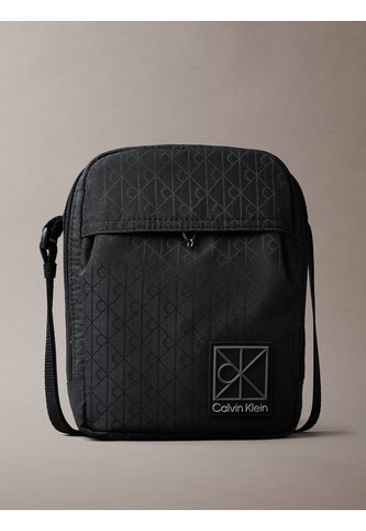 Bolso Negro Reporter Con Estampado De Emblema Calvin Klein Calvin Klein