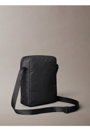 Bolso Negro Reporter Con Estampado De Emblema Calvin Klein