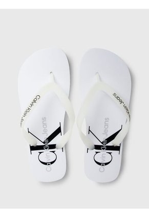 Sandalias Blanco De Playa Con Monologo Calvin Klein