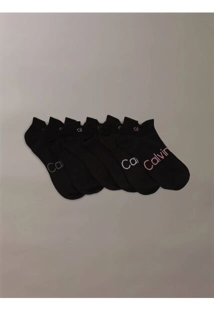 Pack Negro De 6 Medias Con Logotipo Calvin Klein
