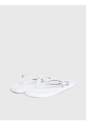 Sandalias Blanco De Playa Con Monologo Calvin Klein