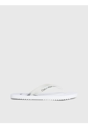 Sandalias Blanco De Playa Con Monologo Calvin Klein