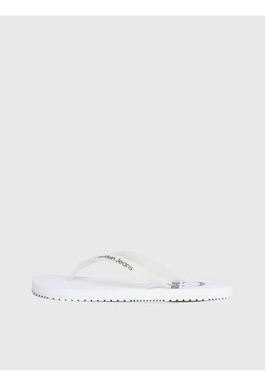 Sandalias Blanco De Playa Con Monologo Calvin Klein