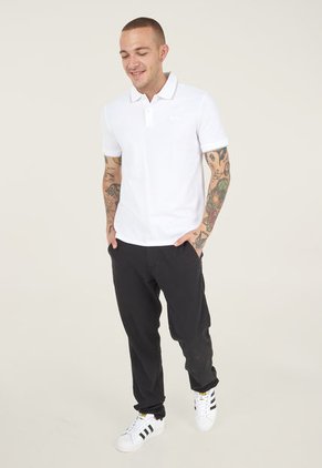 Polo Blanco-Gris Calvin Klein