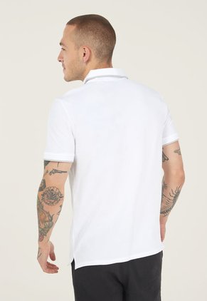 Polo Blanco-Gris Calvin Klein