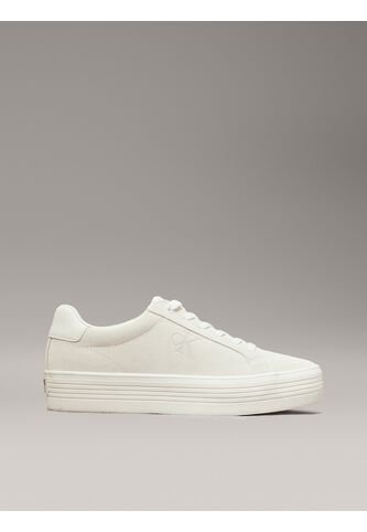 Tenis Blanco De Ante De Plataforma Calvin Klein Calvin Klein