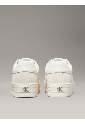 Tenis Blanco De Ante De Plataforma Calvin Klein