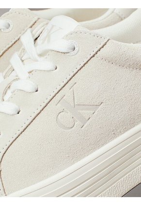 Tenis Blanco De Ante De Plataforma Calvin Klein