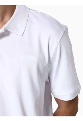 Polo Blanco Clasica Con Logo Calvin Klein