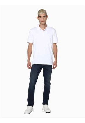 Polo Blanco Clasica Con Logo Calvin Klein