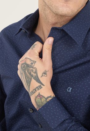 Camisa Azul Navy-Azul Calvin Klein