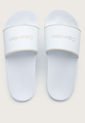 Playera Blanco-Beige Calvin Klein Rubber Pool Slide de Calvin Klein