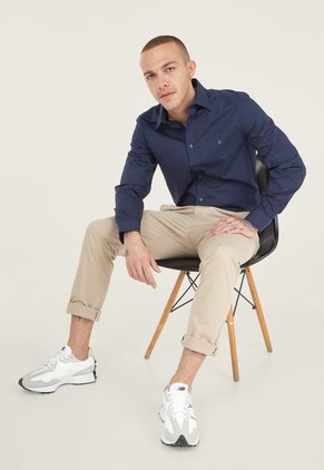 Camisa Azul Navy-Azul Calvin Klein