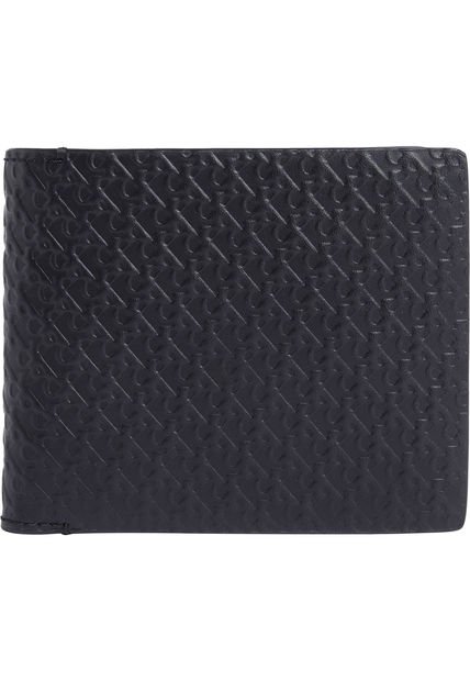 Billetera Celeste Bifold Con Estampado En Relieve Calvin Klein