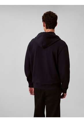 Buzo Azul Con Capota Y Cierre De Cremallera Calvin Klein