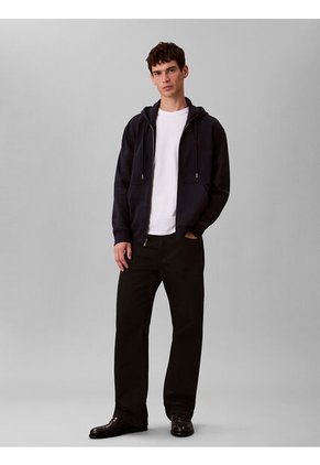 Buzo Azul Con Capota Y Cierre De Cremallera Calvin Klein
