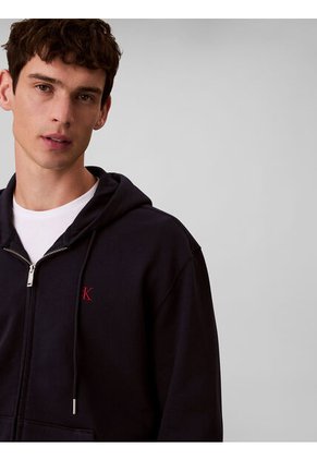 Buzo Azul Con Capota Y Cierre De Cremallera Calvin Klein