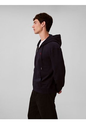 Buzo Azul Con Capota Y Cierre De Cremallera Calvin Klein