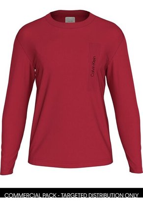 Camiseta Roja Manga Larga Con Logotipo Calvin Klein
