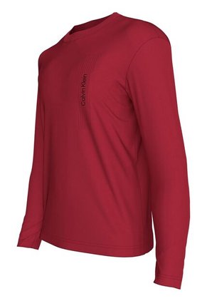 Camiseta Roja Manga Larga Con Logotipo Calvin Klein