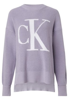 Saco De Algodón Orgánico Holgado Con Logo Mujer Morado Calvin Klein