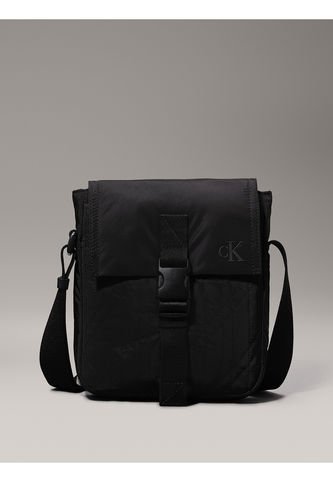 Bolso Negro Reporter Con Solapa Y Broche Calvin Klein Calvin Klein
