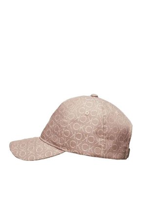 Gorra Beige De Jacquard Con Logo Calvin Klein