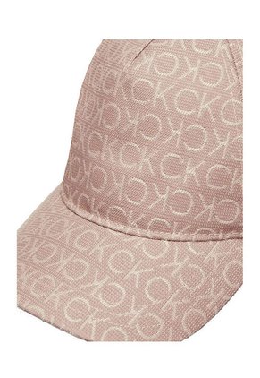 Gorra Beige De Jacquard Con Logo Calvin Klein