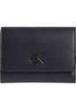 Billera Negra Trifold Con Monograma Minimalista Calvin Klein de Calvin Klein