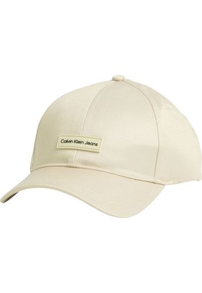 Gorra Beige Con Parche De Goma Calvin Klein