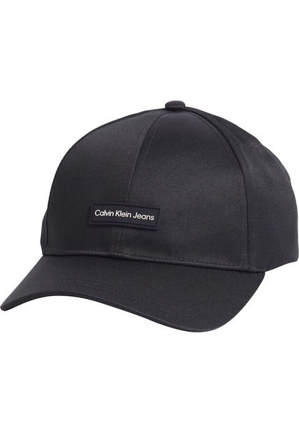 Gorra Negra Con Parche De Goma Calvin Klein