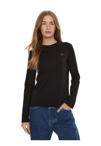 Camiseta Negra Regular Manga Larga Calvin Klein Calvin Klein