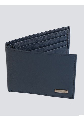 Billetera Azul Plegable Con Placa Esmaltada Calvin Klein Calvin Klein
