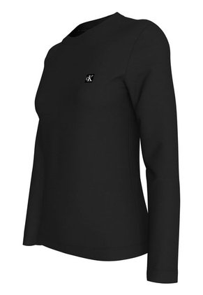 Camiseta Negra Regular Manga Larga Calvin Klein