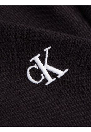 Polos Slim De Piqué Elástico Negro Calvin Klein
