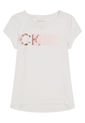 Camiseta Con Logotipo De Lentejuelas Niña Blanco Calvin Klein de Calvin Klein