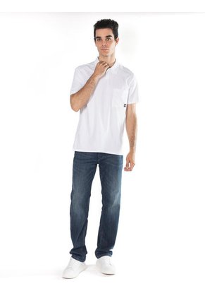 Polo Blanco Con Bolsillo Para Hombre Calvin Klein