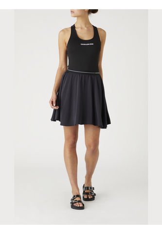 Minifalda De Satén Reciclado Negro Calvin Klein Calvin Klein