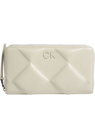 Billetera Beige Con Diseño Acolchado Con Cierre De Cremallera Calvin Klein Calvin Klein