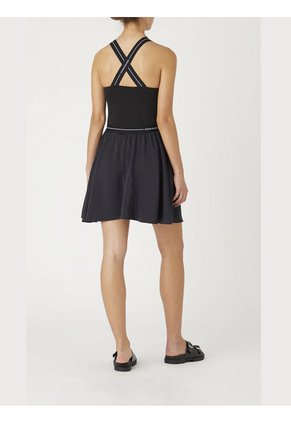 Minifalda De Satén Reciclado Negro Calvin Klein