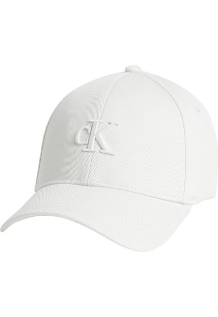 Gorra Beige Archive Con Monograma Bordado Calvin Klein