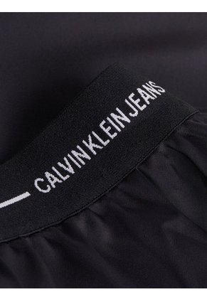 Minifalda De Satén Reciclado Negro Calvin Klein