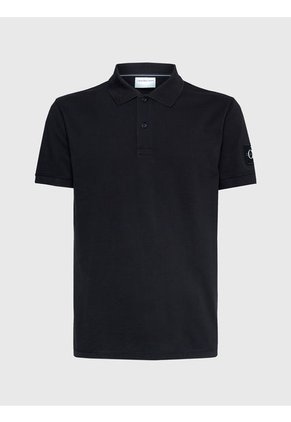 Polo Con Insignia Hombre Negro Calvin Klein