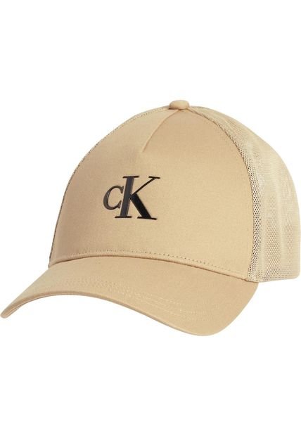 Gorra Con Visera Curva Hombre Beige Calvin Klein