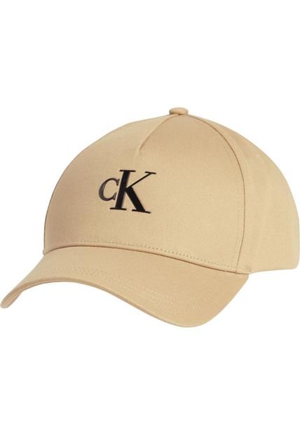 Gorra Con Visera Curva Hombre Beige Calvin Klein