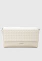 Bolso Manos Libres Calvin Klein Quilt Mini Marfil de Calvin Klein