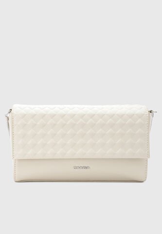 Bolso Manos Libres Calvin Klein Quilt Mini Marfil Calvin Klein