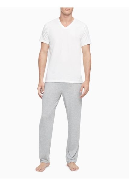 3 Pack De Camisetas Blancas Cuello V Para Hombre Calvin Klein