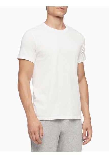 3 Pack De Camisetas Blancas Cuello Redondo Calvin Klein